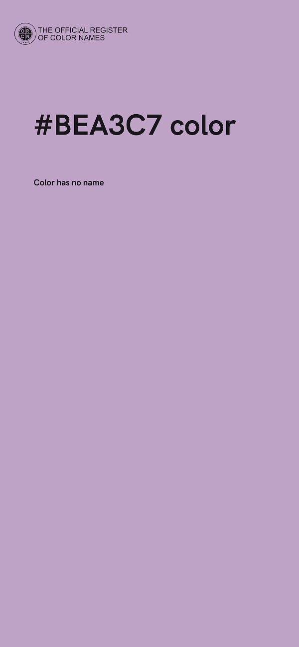 #BEA3C7 color image