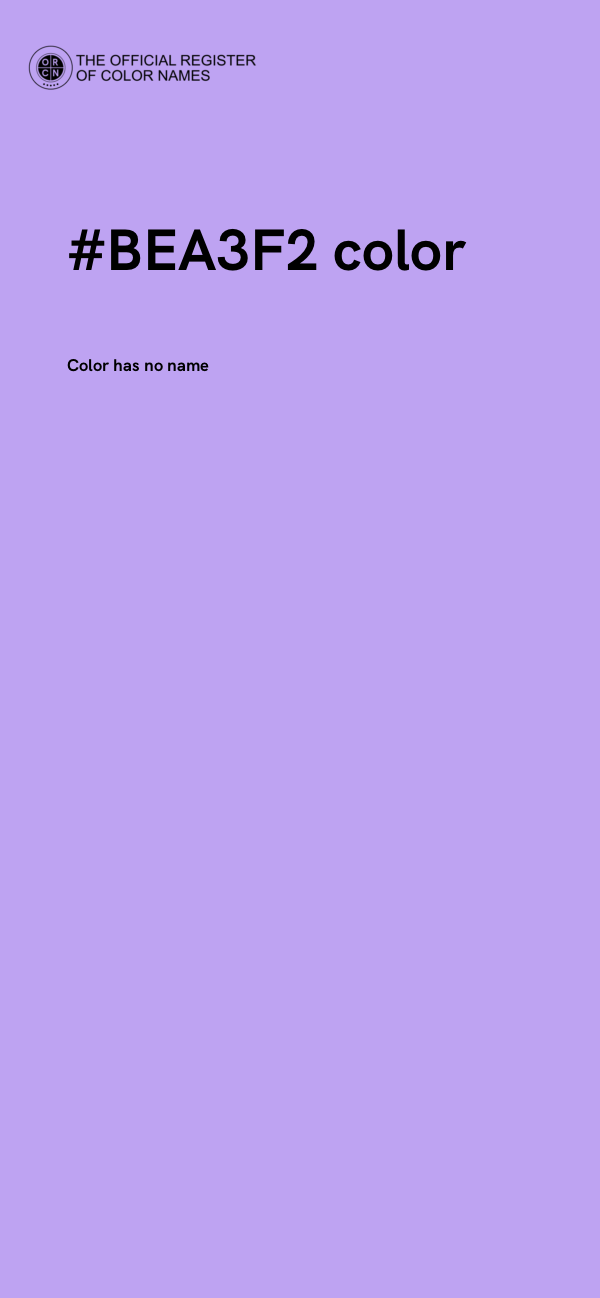#BEA3F2 color image