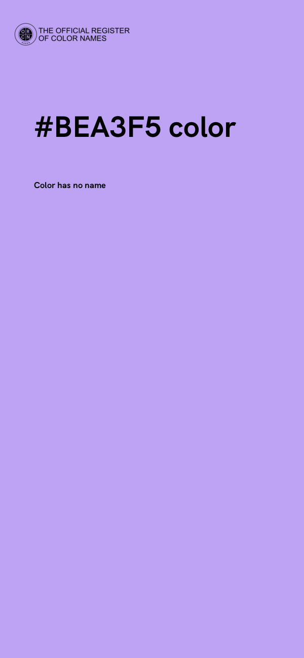#BEA3F5 color image