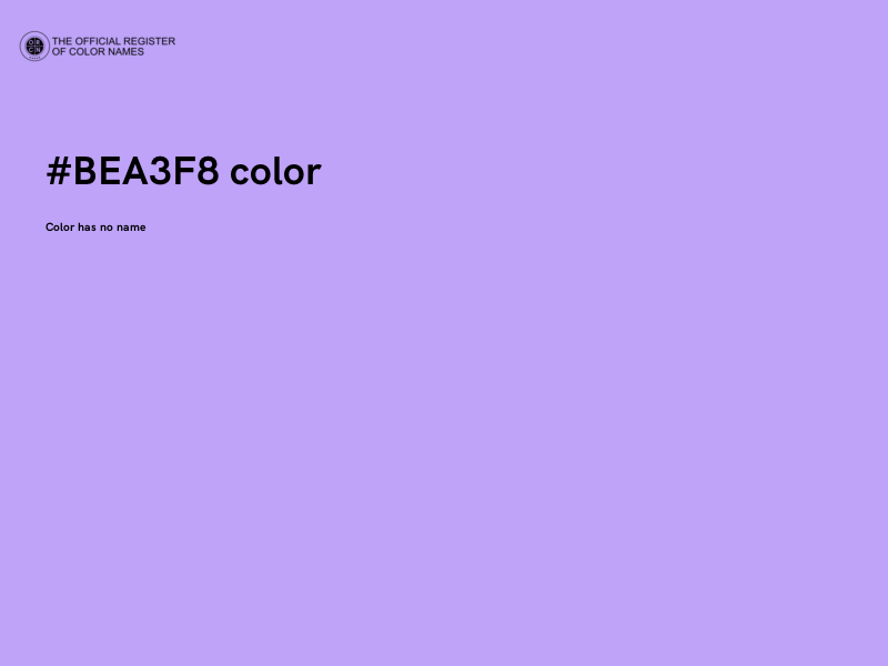 #BEA3F8 color image