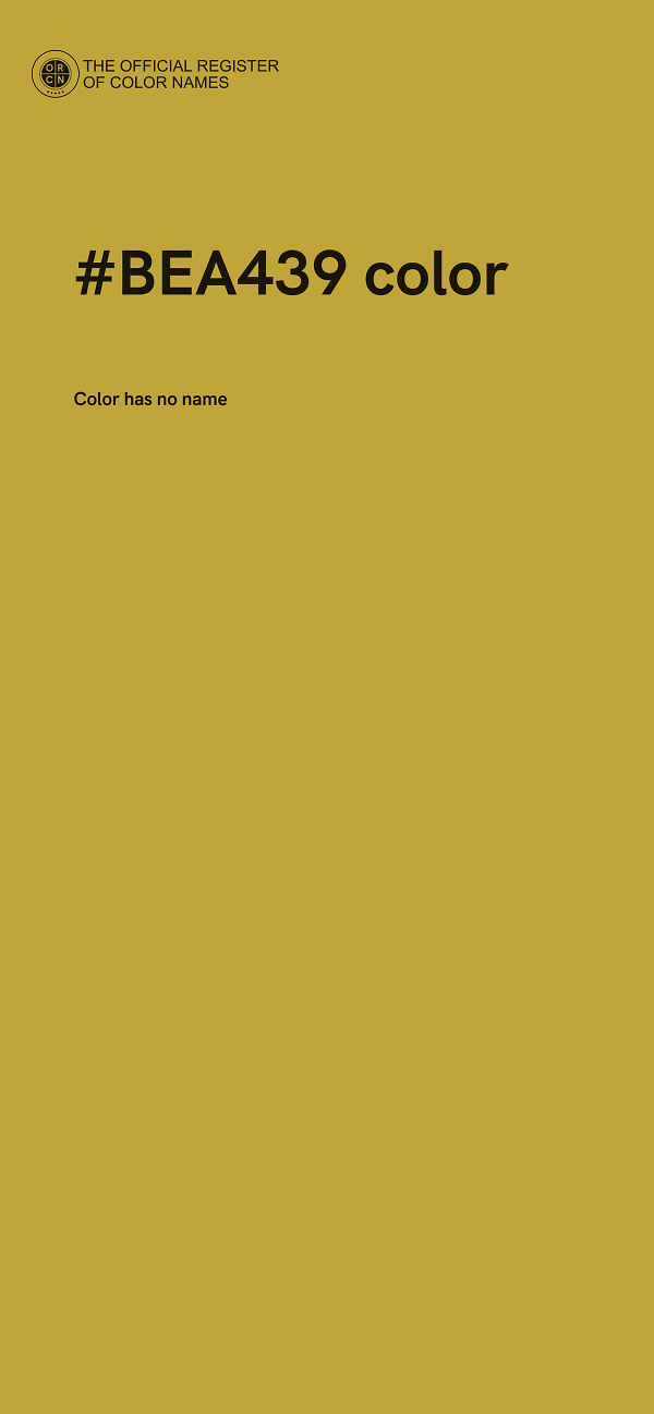 #BEA439 color image