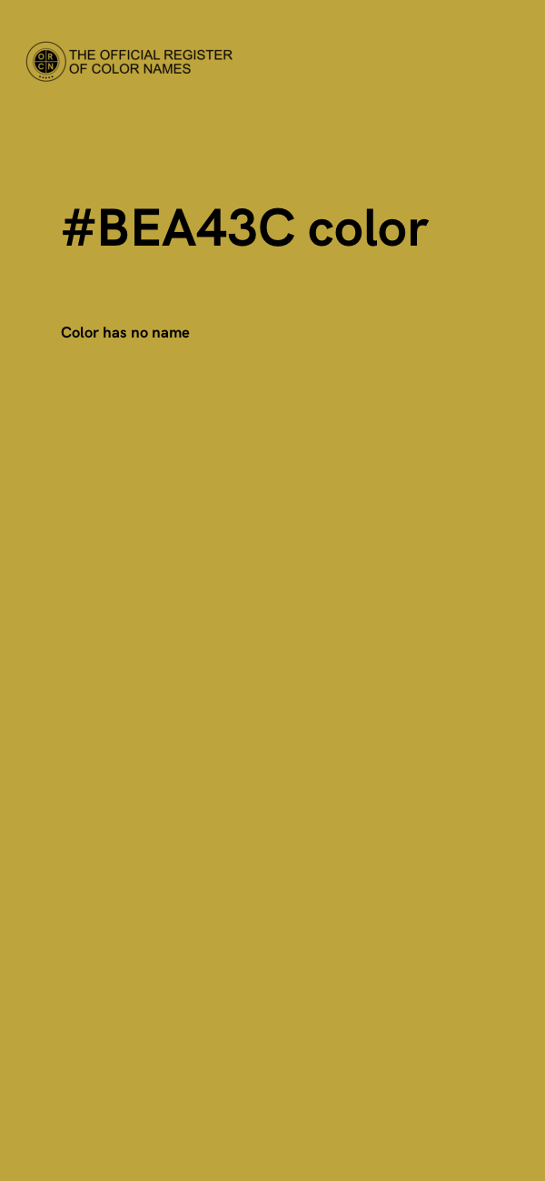 #BEA43C color image