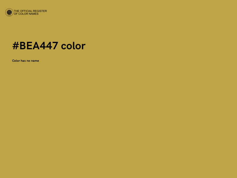 #BEA447 color image