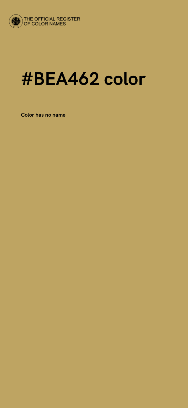 #BEA462 color image
