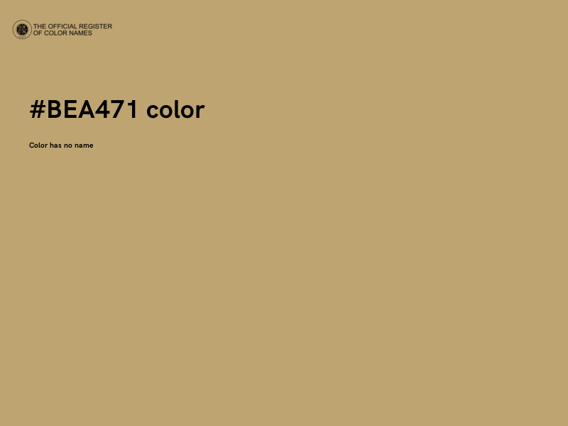 #BEA471 color image