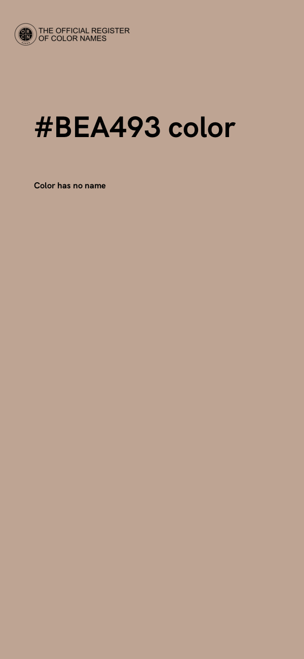 #BEA493 color image