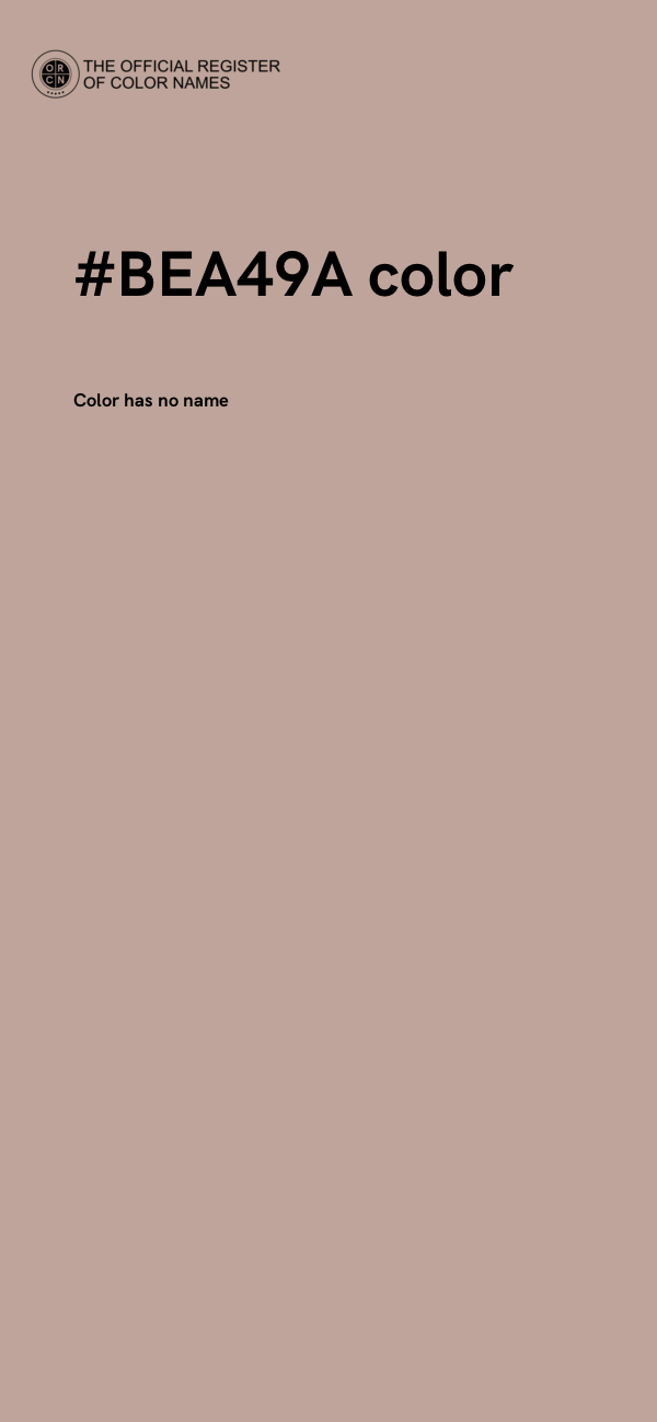 #BEA49A color image