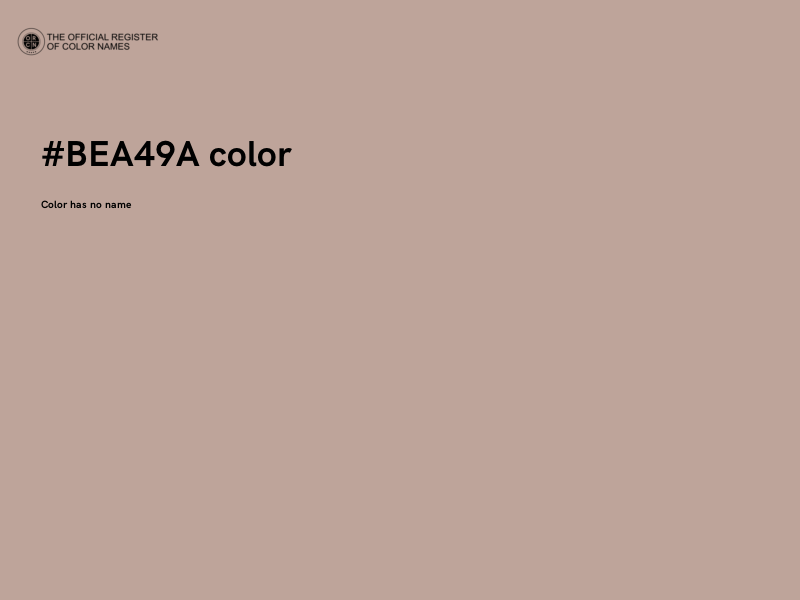 #BEA49A color image