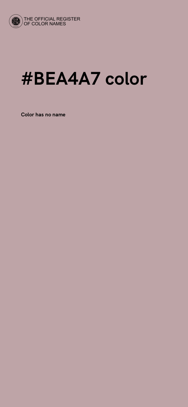 #BEA4A7 color image