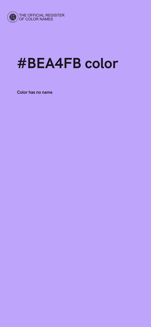 #BEA4FB color image