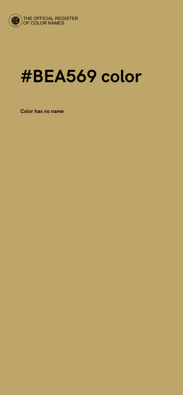 #BEA569 color image