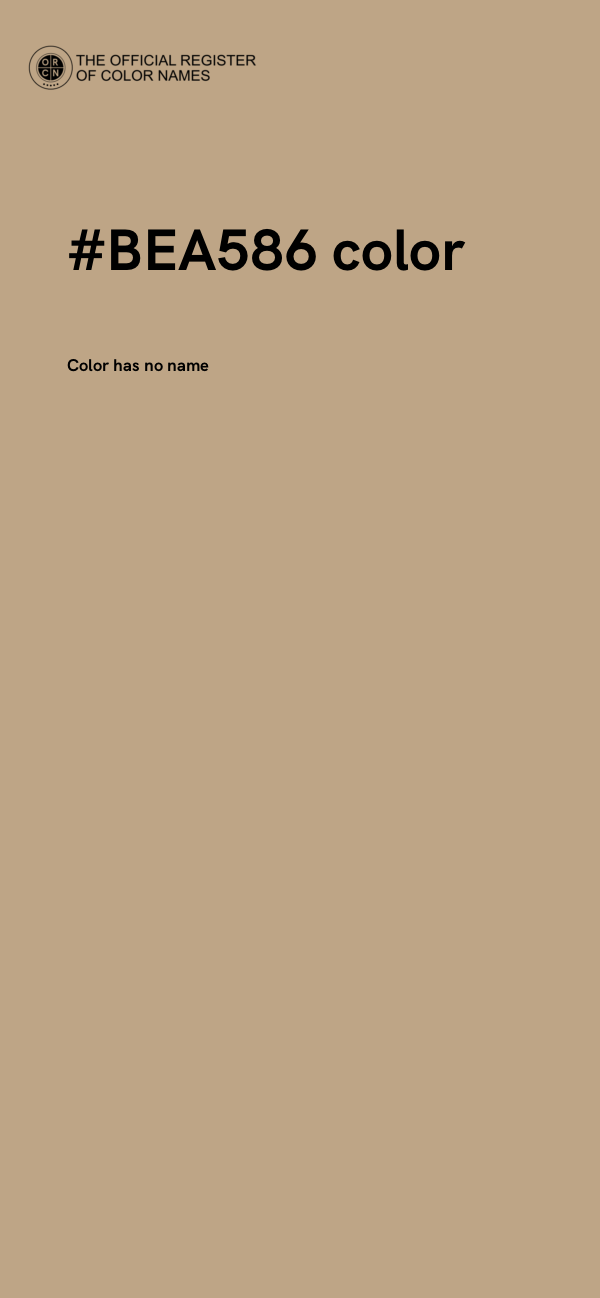 #BEA586 color image