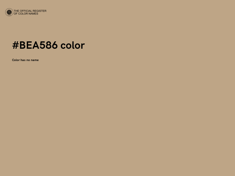 #BEA586 color image
