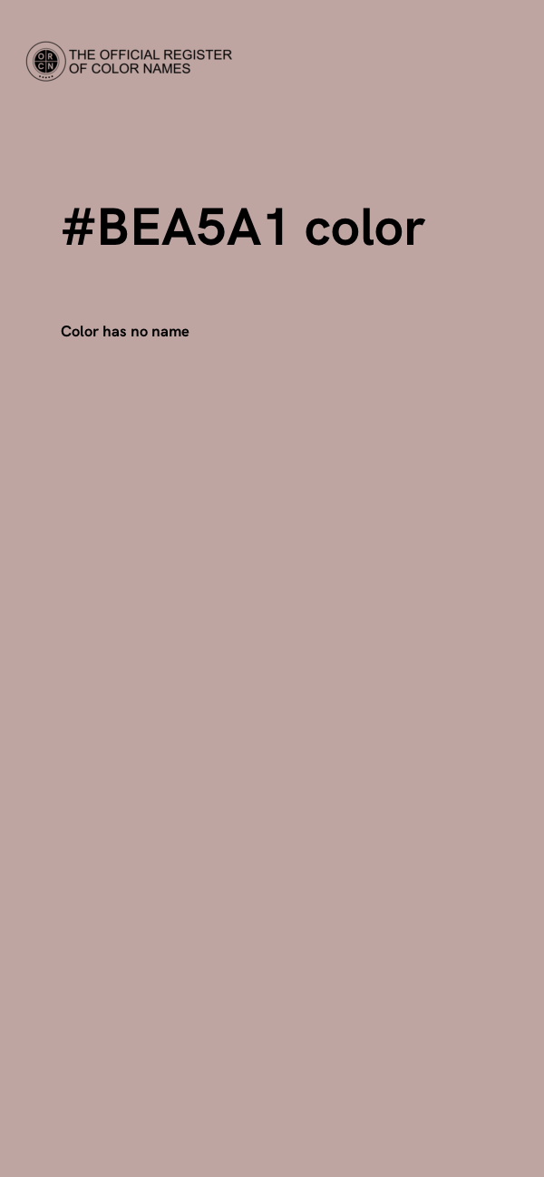 #BEA5A1 color image