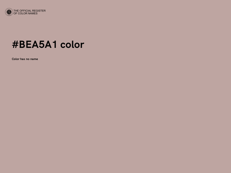 #BEA5A1 color image