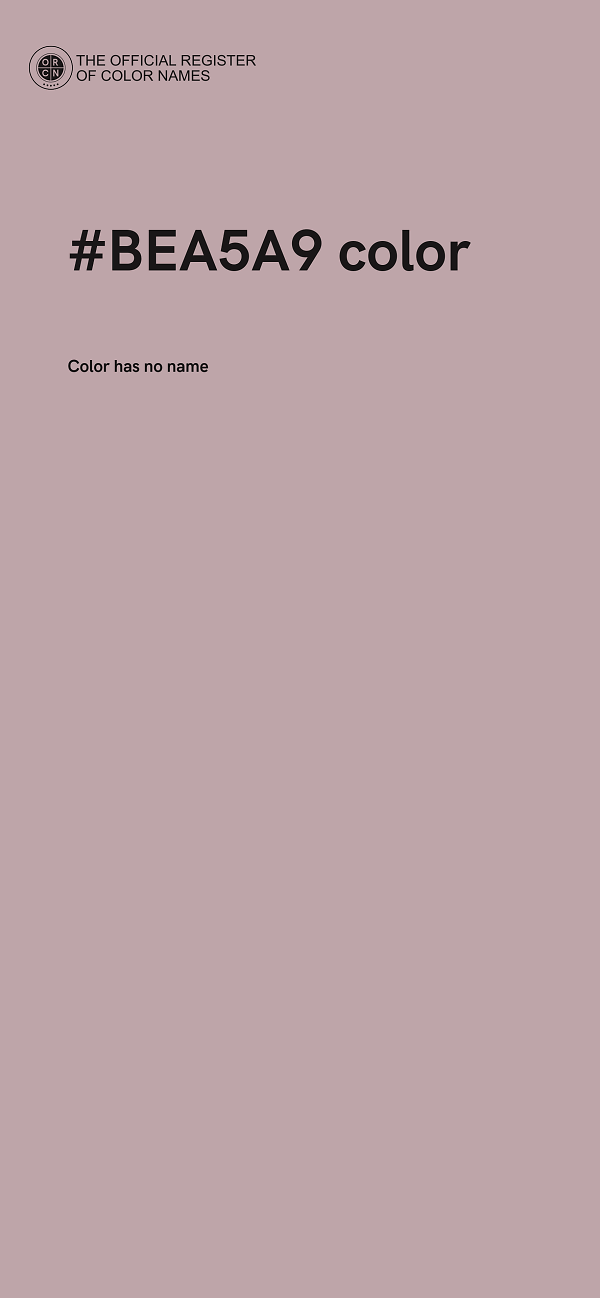 #BEA5A9 color image
