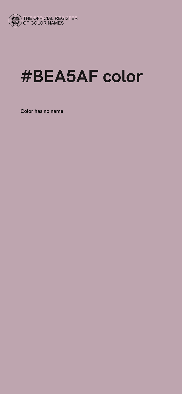 #BEA5AF color image