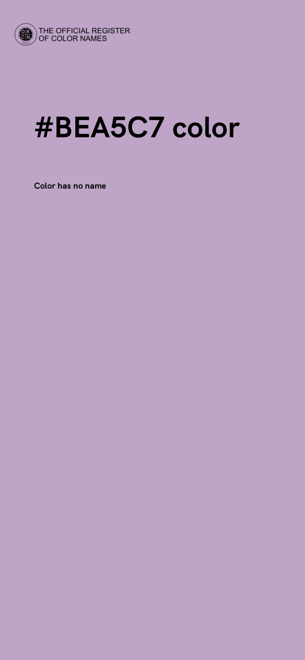 #BEA5C7 color image