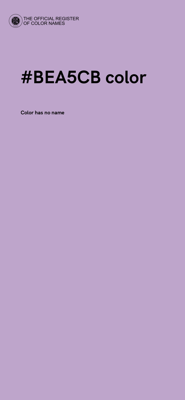 #BEA5CB color image
