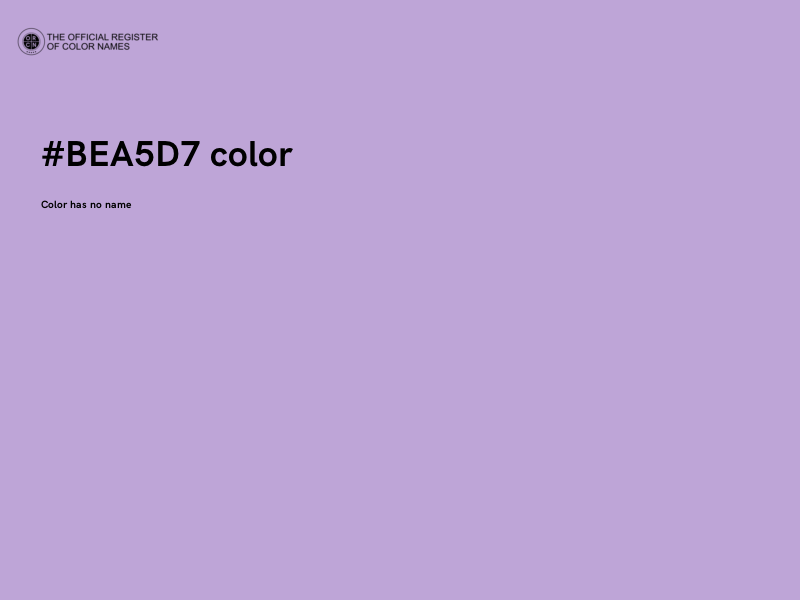 #BEA5D7 color image