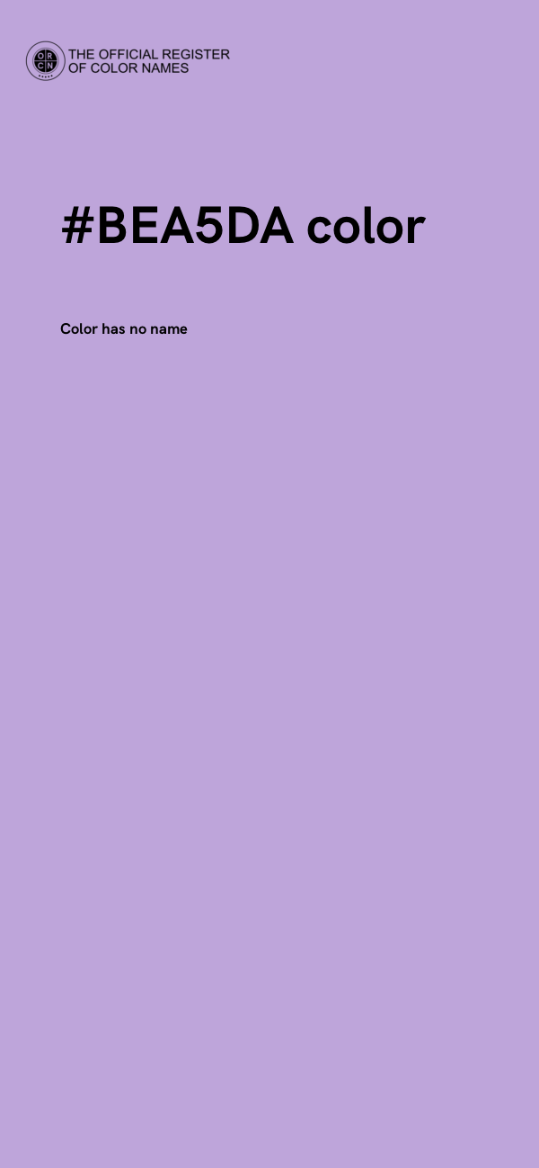 #BEA5DA color image