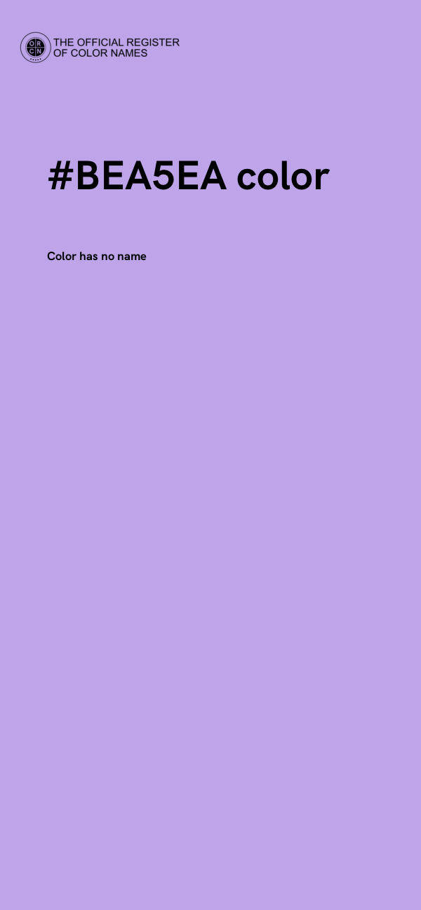 #BEA5EA color image