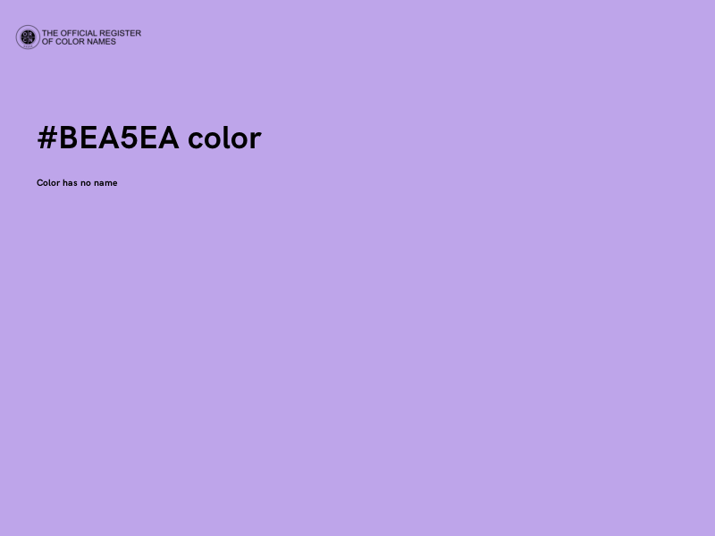 #BEA5EA color image