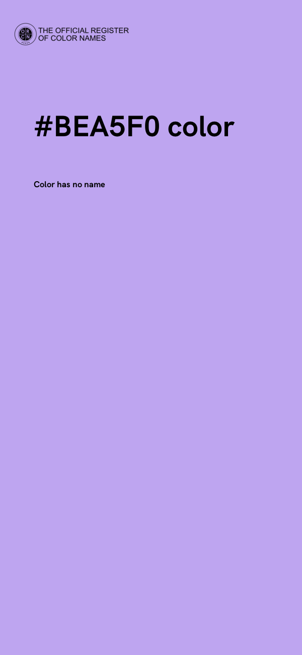 #BEA5F0 color image