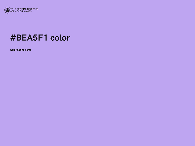 #BEA5F1 color image