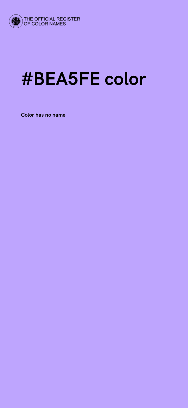 #BEA5FE color image