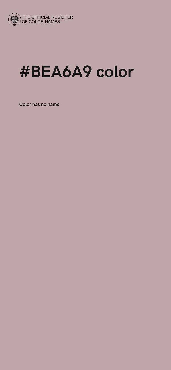 #BEA6A9 color image