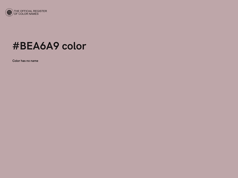 #BEA6A9 color image