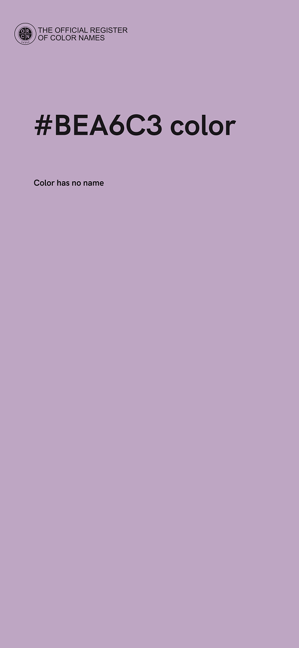 #BEA6C3 color image