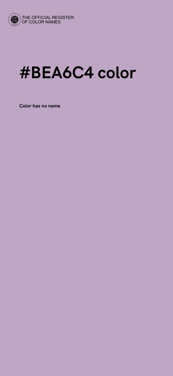 #BEA6C4 color image