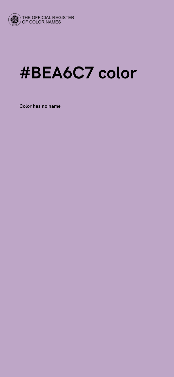 #BEA6C7 color image