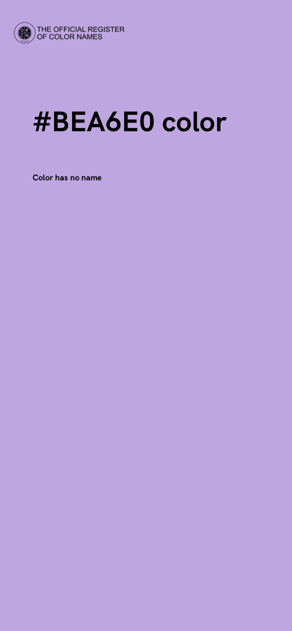 #BEA6E0 color image