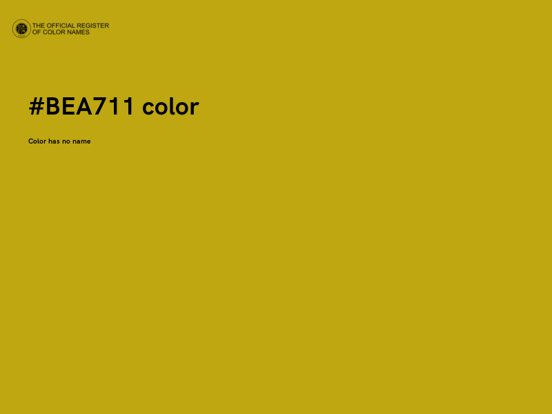#BEA711 color image