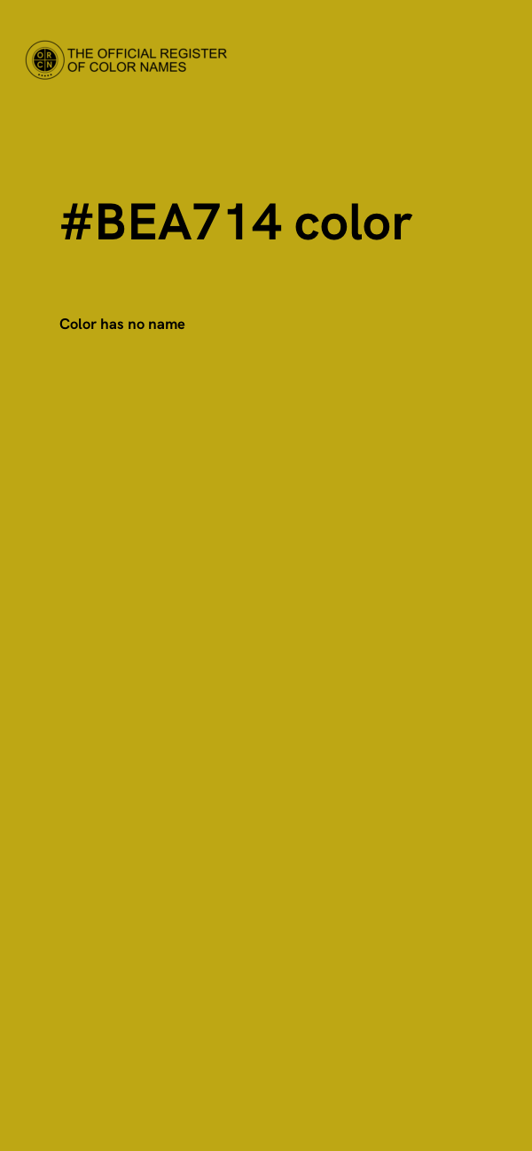 #BEA714 color image
