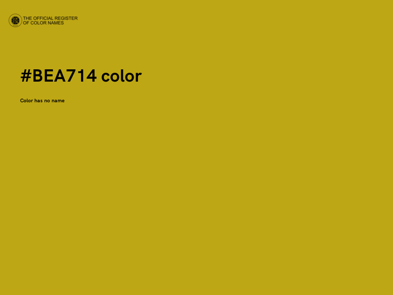 #BEA714 color image