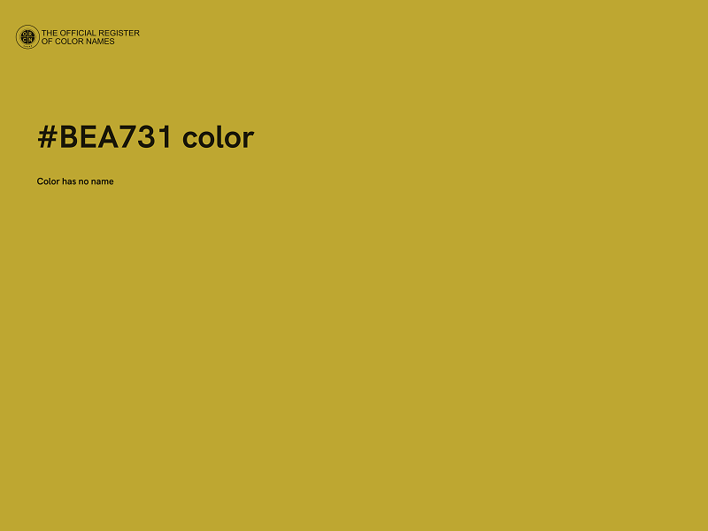 #BEA731 color image