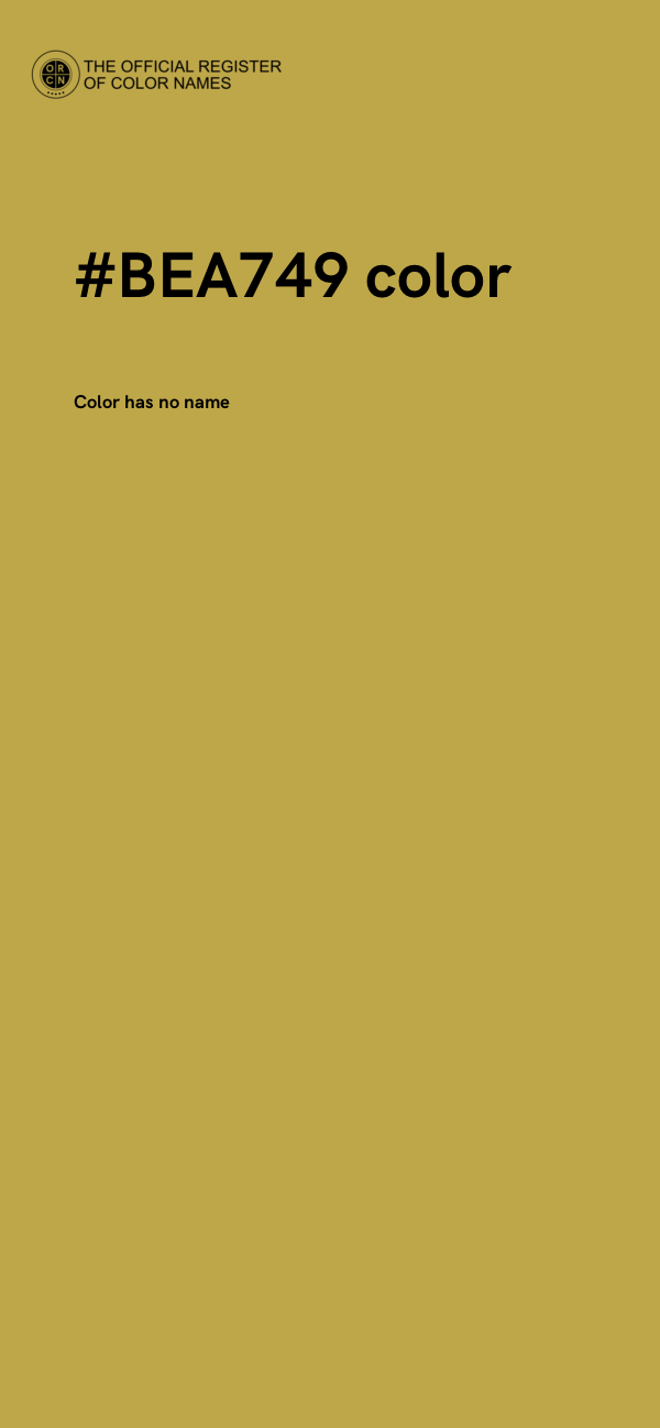 #BEA749 color image