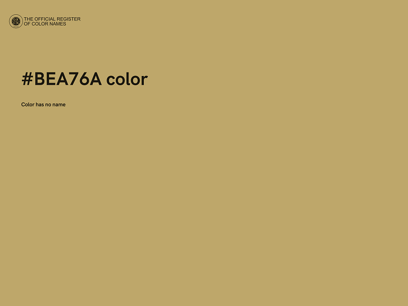 #BEA76A color image