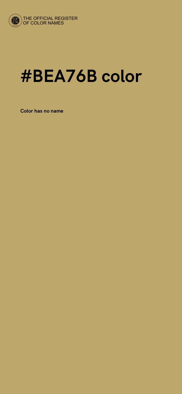 #BEA76B color image