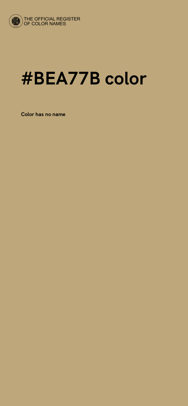 #BEA77B color image