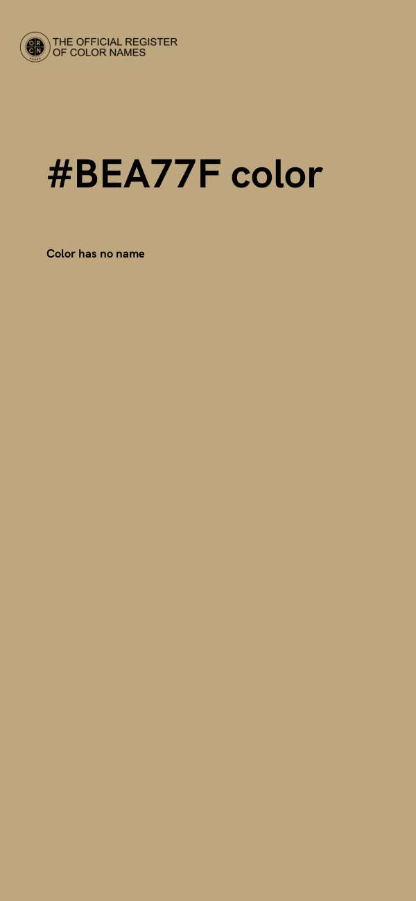 #BEA77F color image