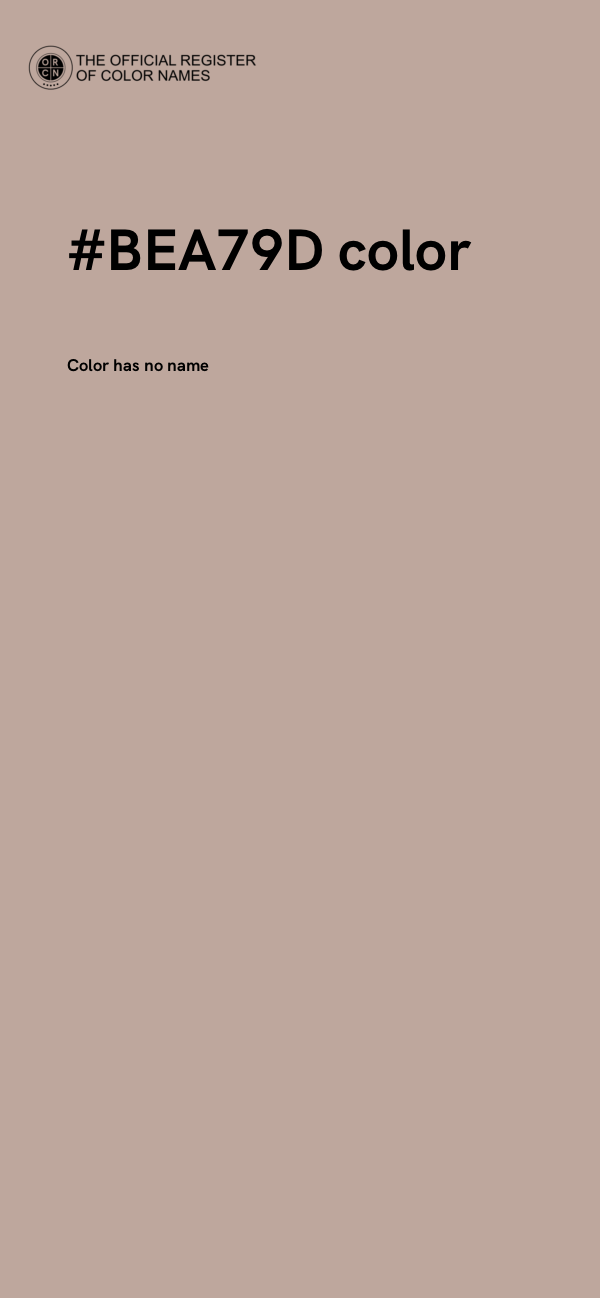 #BEA79D color image