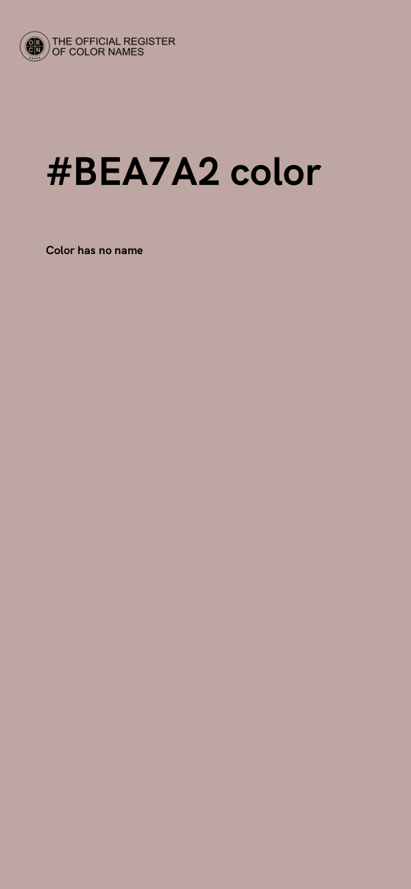 #BEA7A2 color image