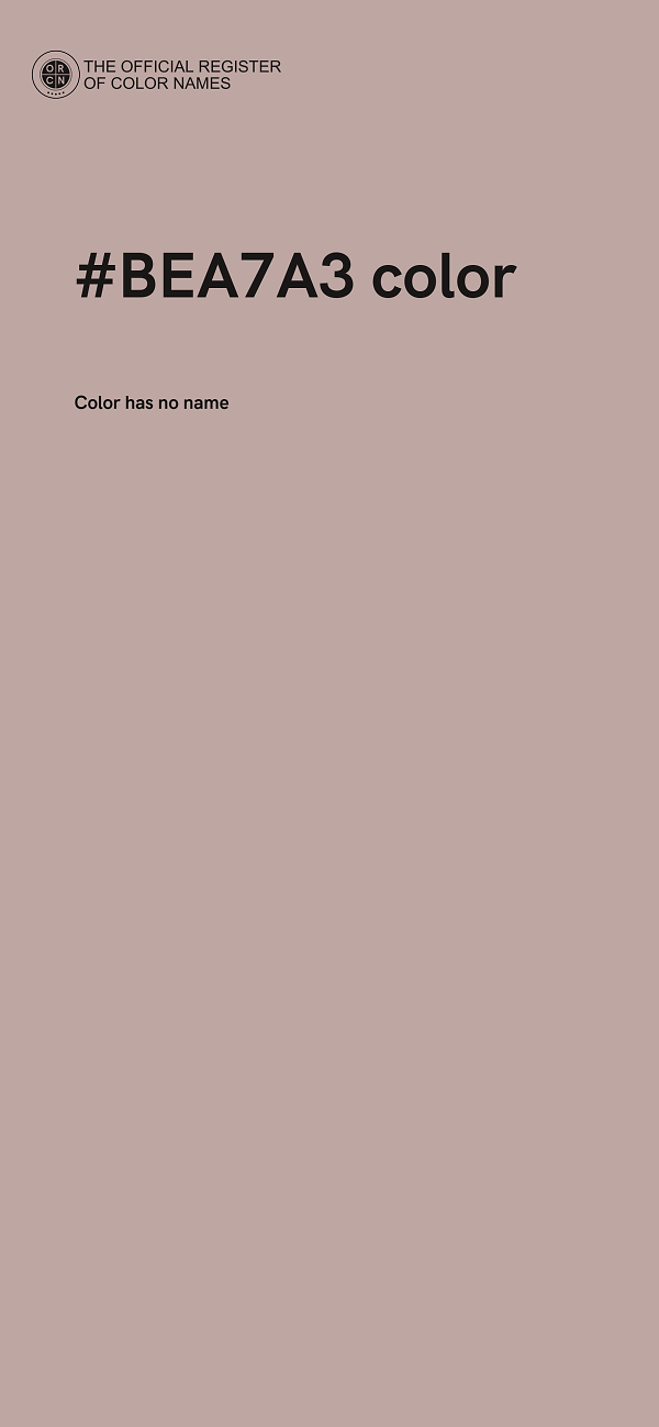 #BEA7A3 color image