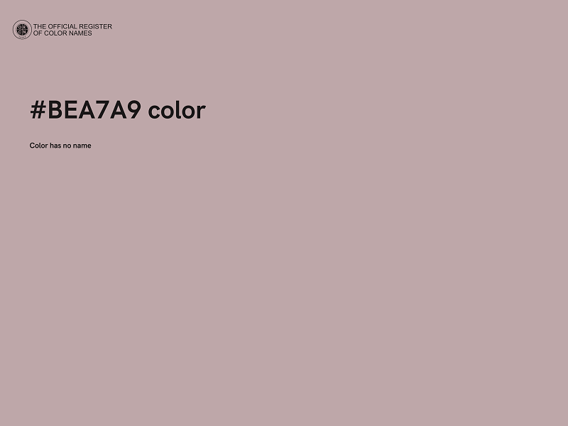 #BEA7A9 color image