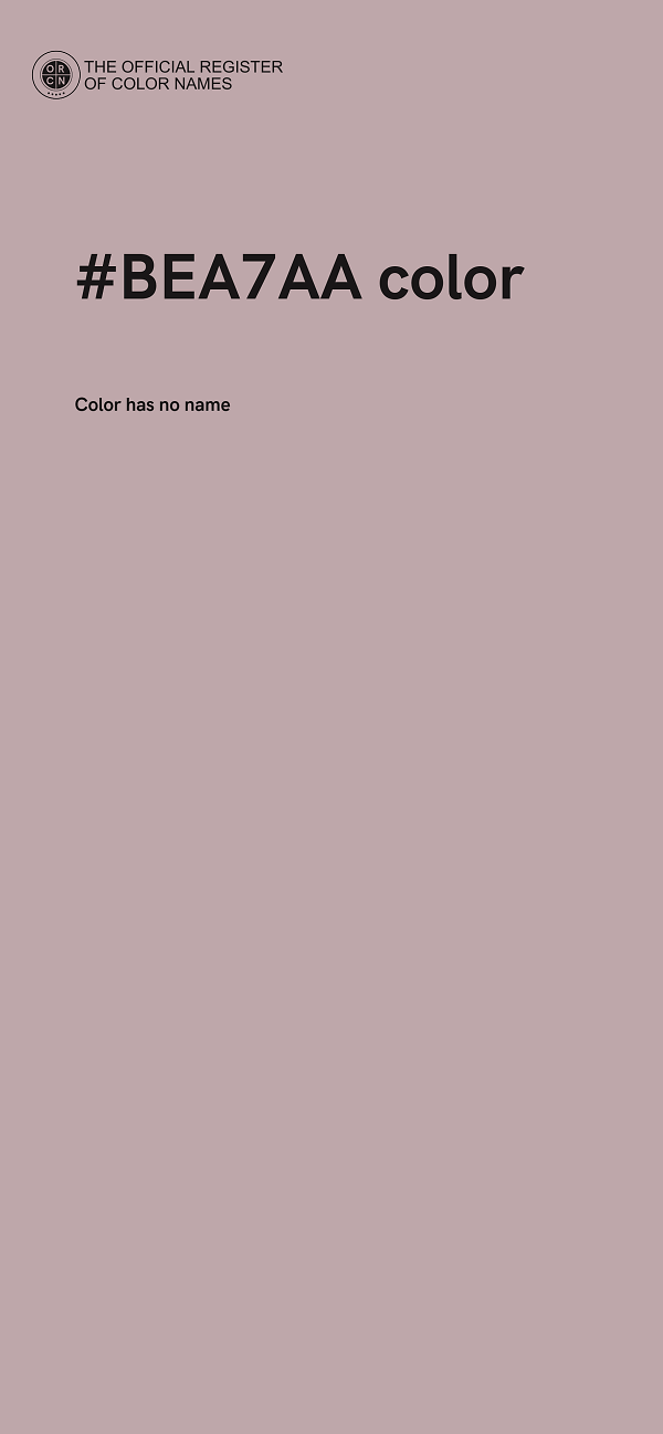 #BEA7AA color image